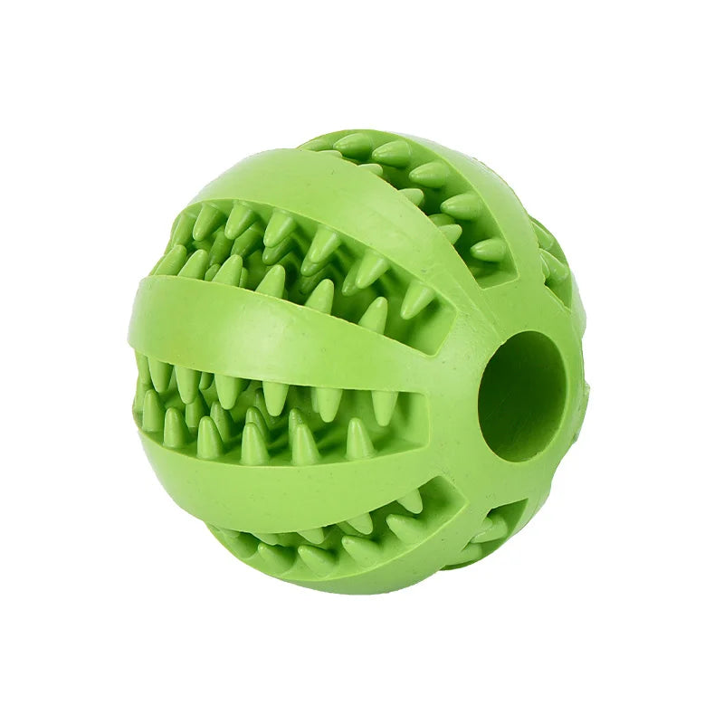 Balle distributeur de croquettes en caoutchouc pour chien