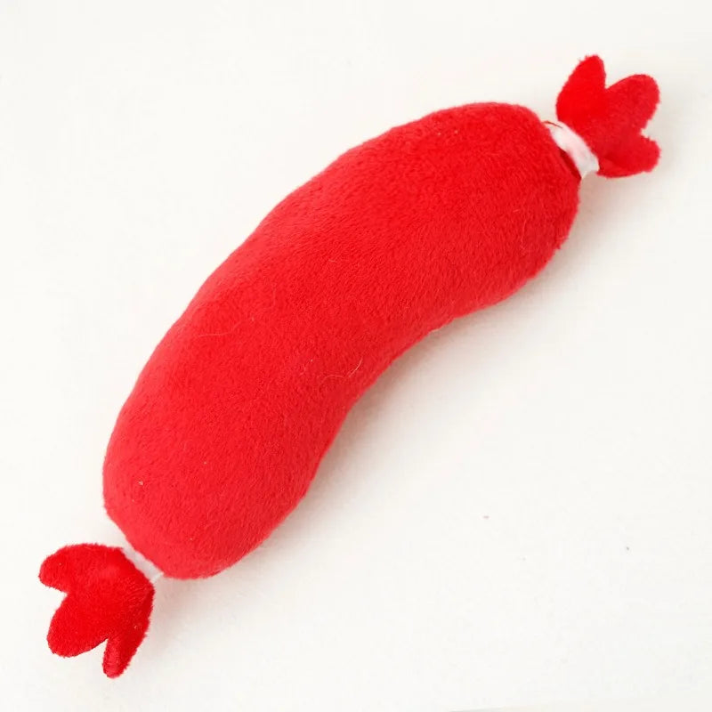 Jouet peluche sonore hot-dog pour chien