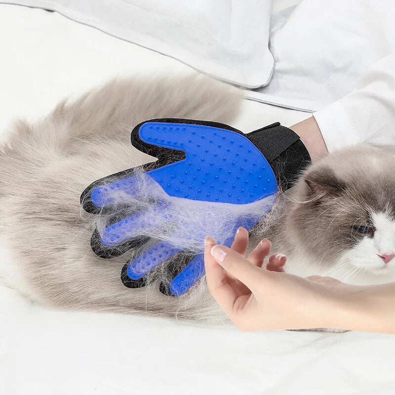 Gant de toilettage anti-mue pour chien et chat