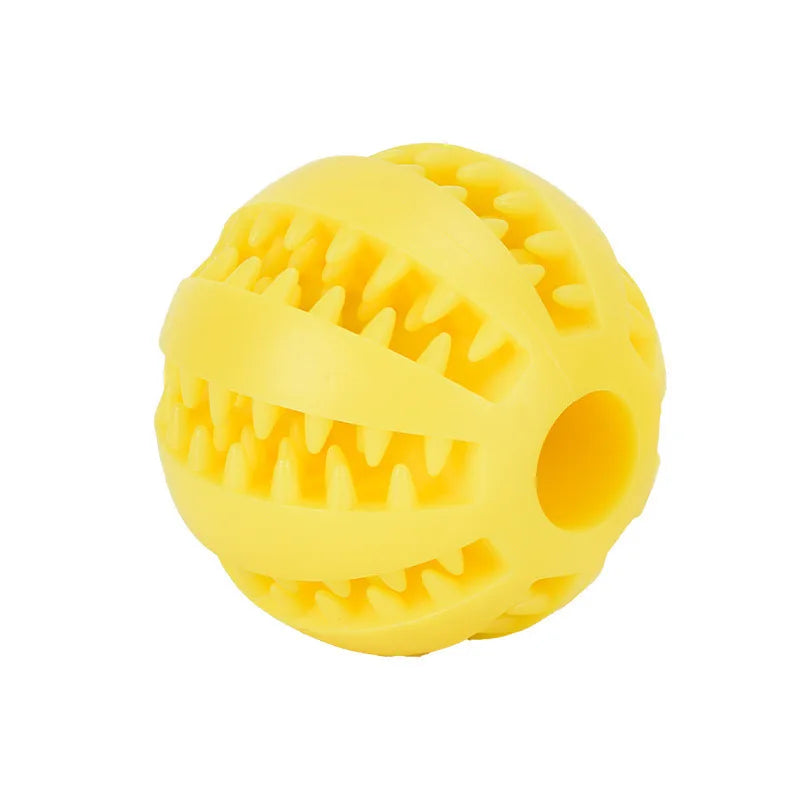 Balle distributeur de croquettes en caoutchouc pour chien