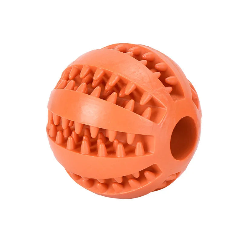 Balle distributeur de croquettes en caoutchouc pour chien