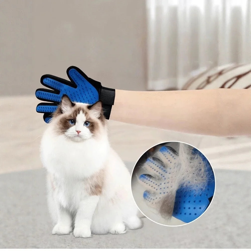 Gant de toilettage anti-mue pour chien et chat