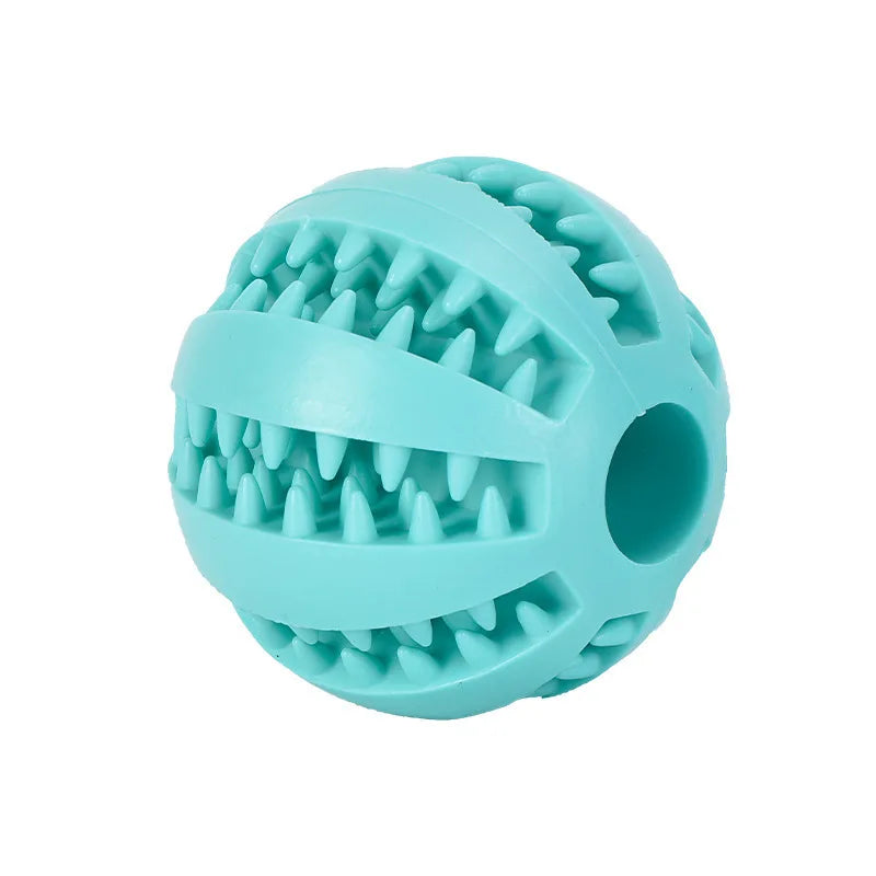 Balle distributeur de croquettes en caoutchouc pour chien