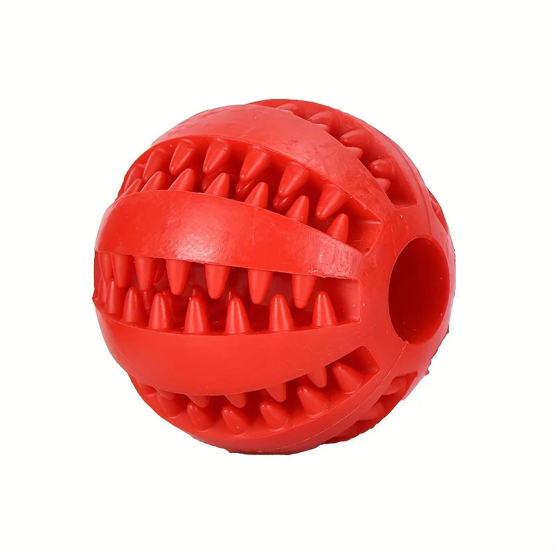 Balle distributeur de croquettes en caoutchouc pour chien